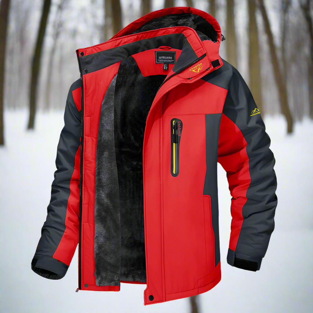 WW | Winter Jacket Windproof and Insulated Hood and Multiple Zip Pockets