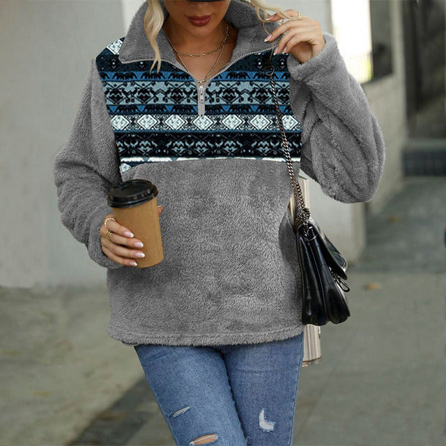 WW | Pullover mit Geometrischem Muster