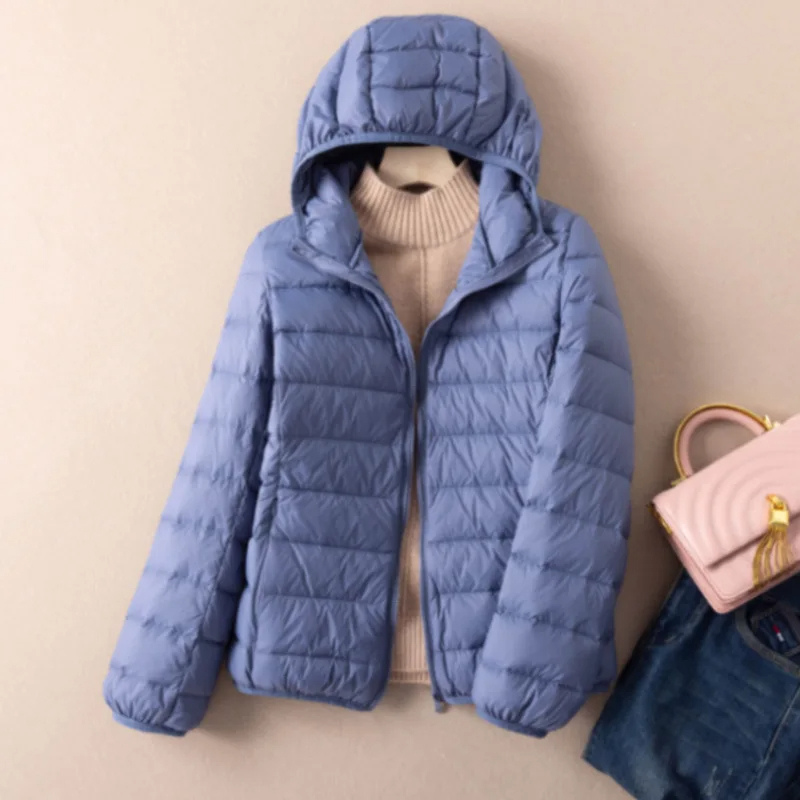 WW | Quilted Jacket Lightweight with Hood Warm Lined Casual Fit