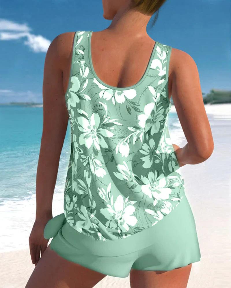 WW | Tankini Swimsuit Stylish Two-Piece Swimsuit Set