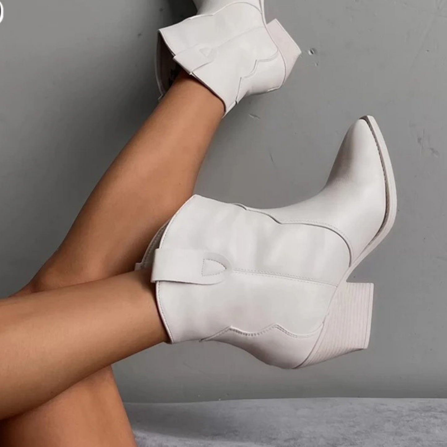 WW | Schwarze Leder Wasserdichte Damen Cowboystiefel