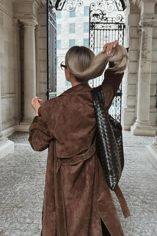 WW | Veganer Leder-Trenchcoat