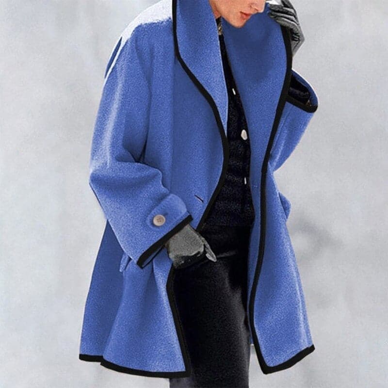 WW | Wool coat with wide collar