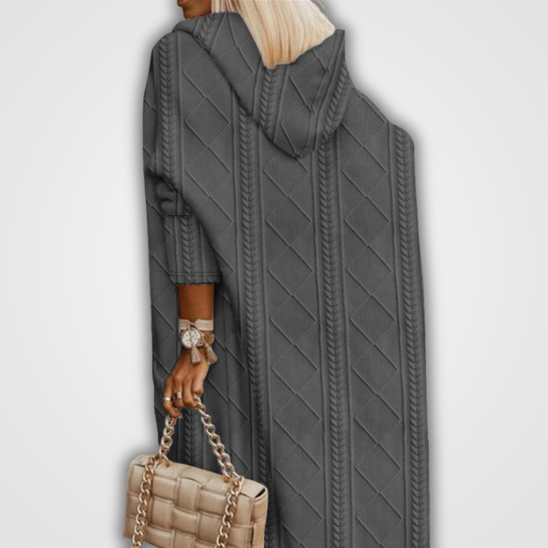 WW | LANGER WESTE CARDIGAN MIT KAPUZE