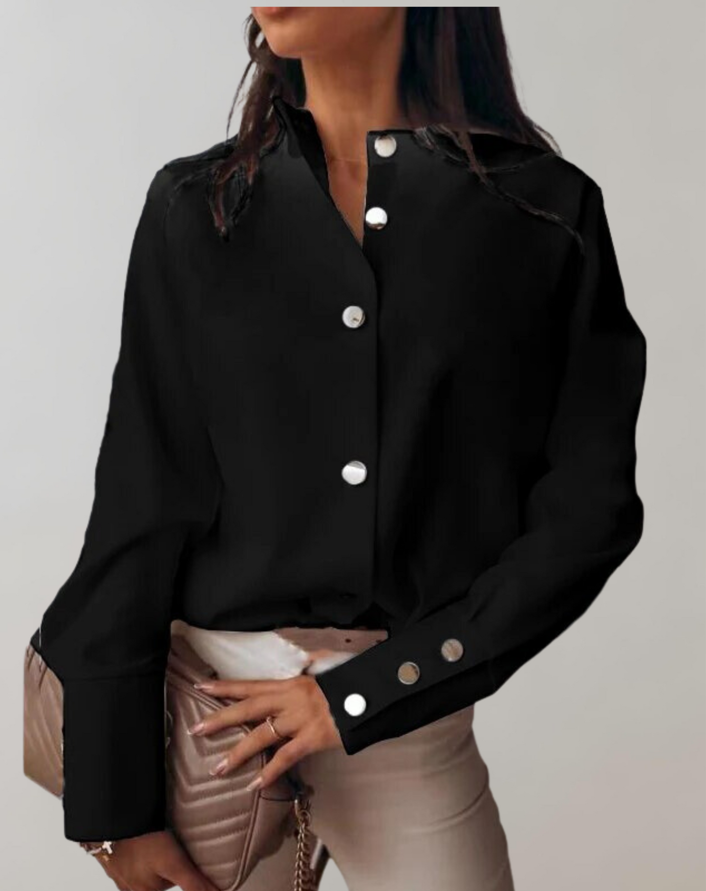 WW | Relaxed fit Breathable fabric Stand-up collar Button closure Long sleeves