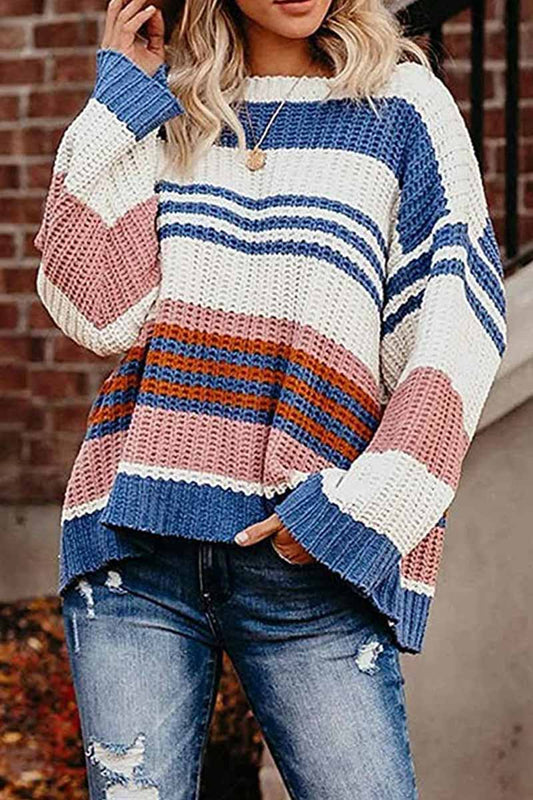 WW | Eleganter Winterpullover mit Streifenmuster für Frauen