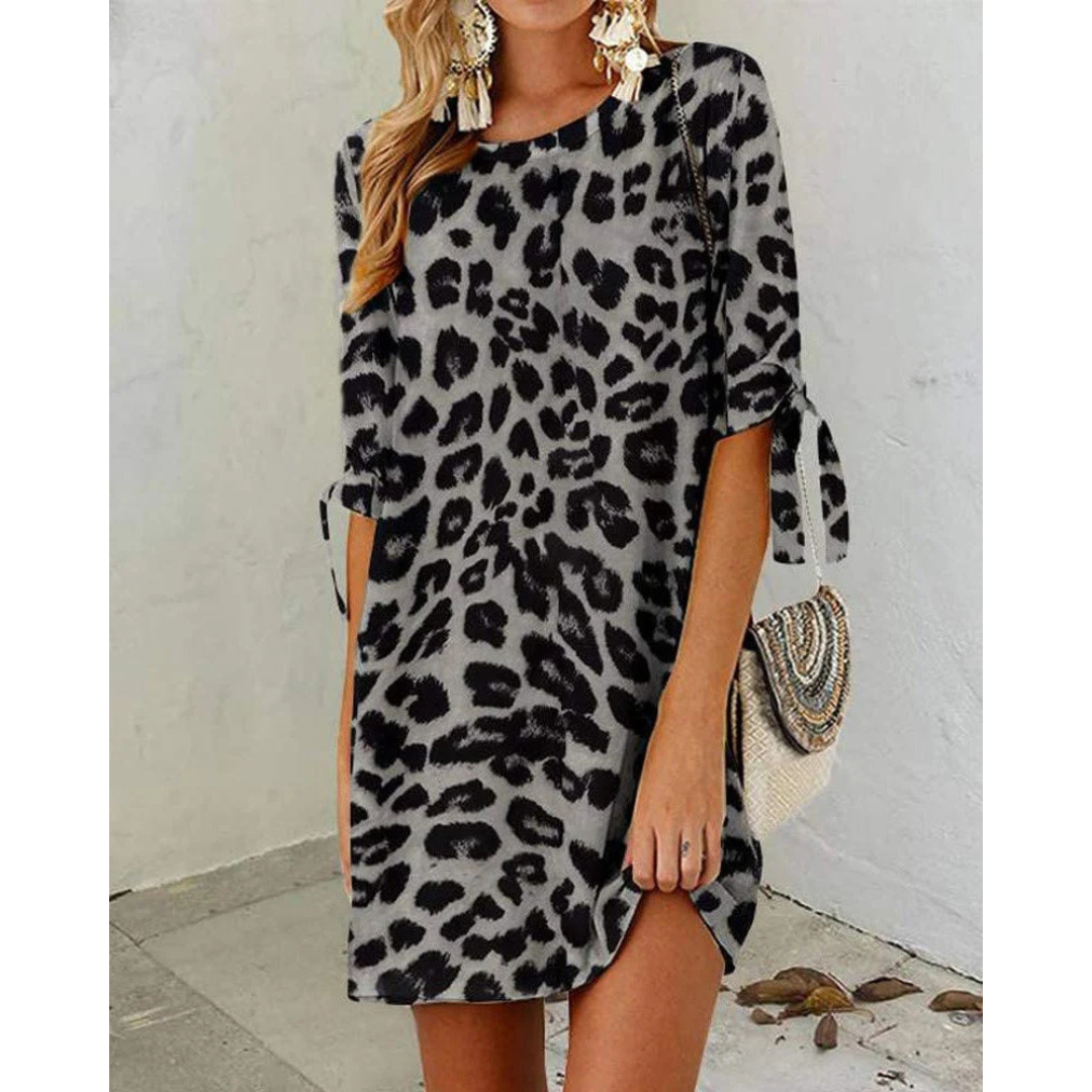 WW | Leopardenmuster-Sommerkleid für Mühelosen Stil Bei Damen