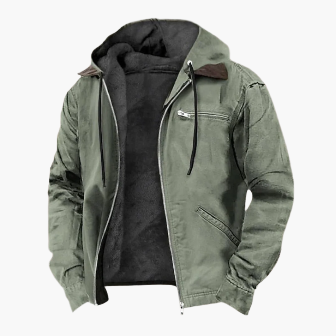 WW | Freizeitjacke mit Kapuze und Reißverschluss - Urban Streetwear Übergangsjacke