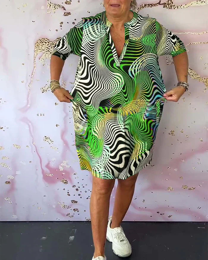 Sanne | Dress with colorful pattern