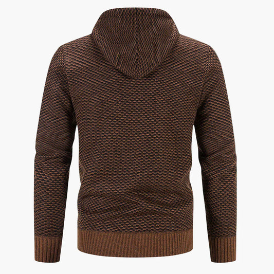WW | Strick-Kapuzenjacke für Herbst und Winter - Komfortabler Freizeit-Hoodie mit Reißverschluss