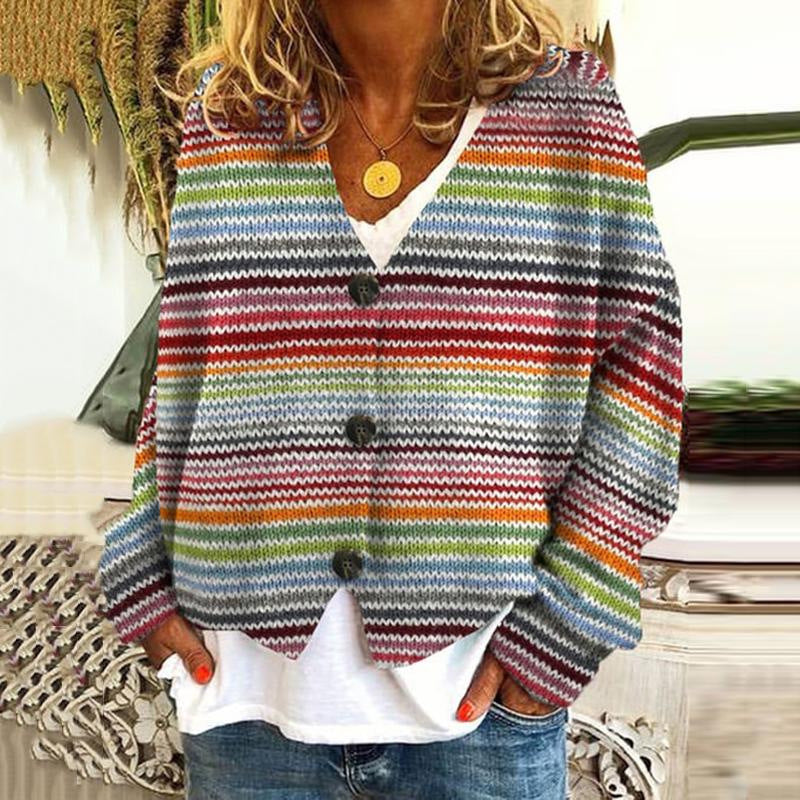 WW | Soft Geometric Printed Cardigans for Women
