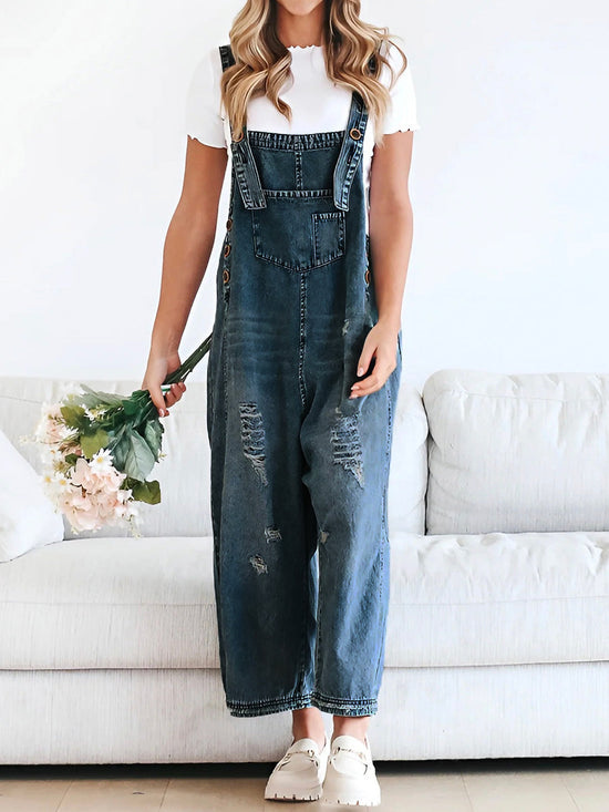 WW | Damen Lockere Denim Overall Komfortabel & Stilvoll