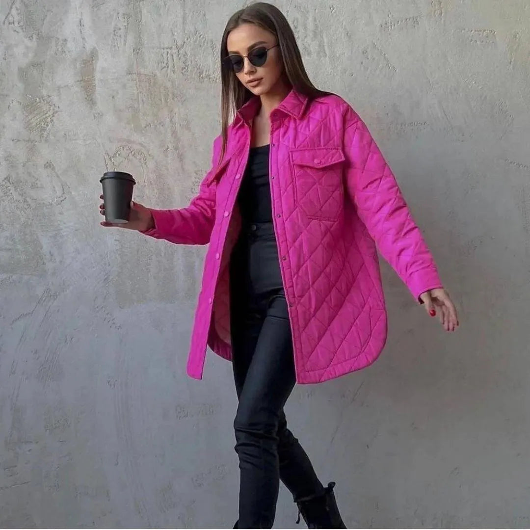WW | Jacke Stylisch Druckknopfverschluss, Geräumige Taschen Ideal für Den Herbst