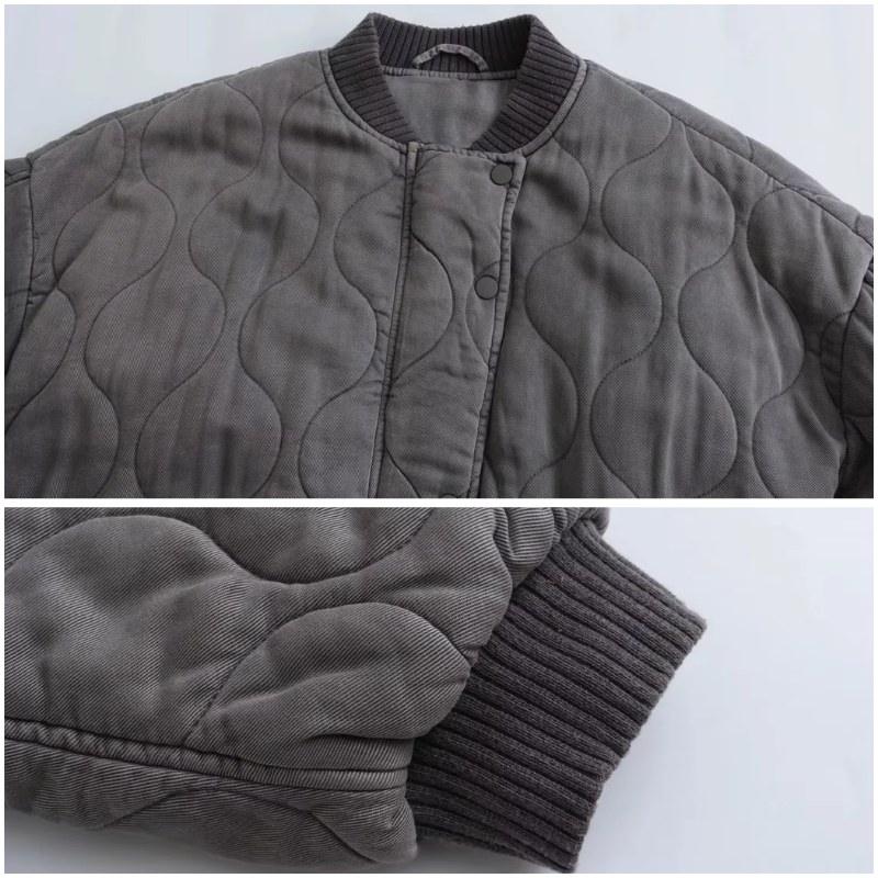 WW | Grey oversized lightweight bomber jacket