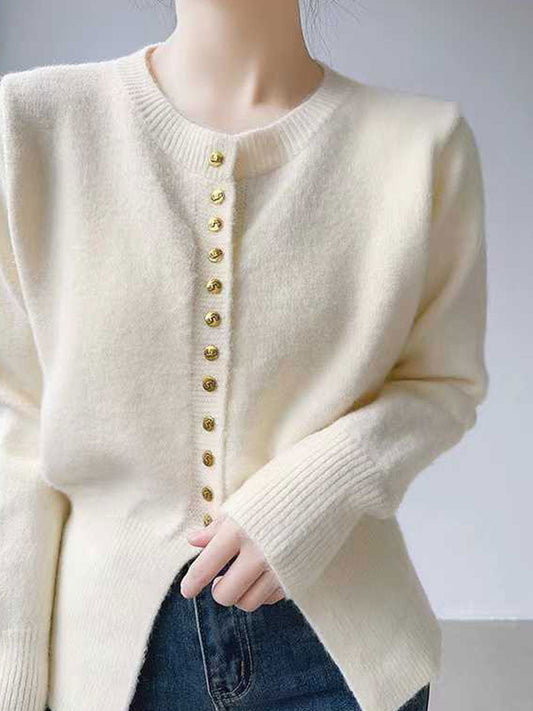 WW | Strickjacke mit goldenen Knöpfen für Damen