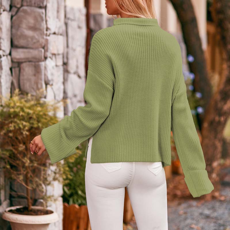 WW | Schlichter Pullover Aus Einfarbigem Strick