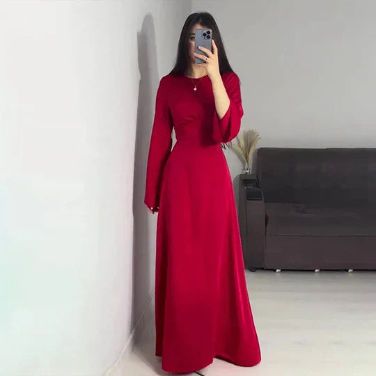 WW | Lange Frauenkleider Aus Satin Stil