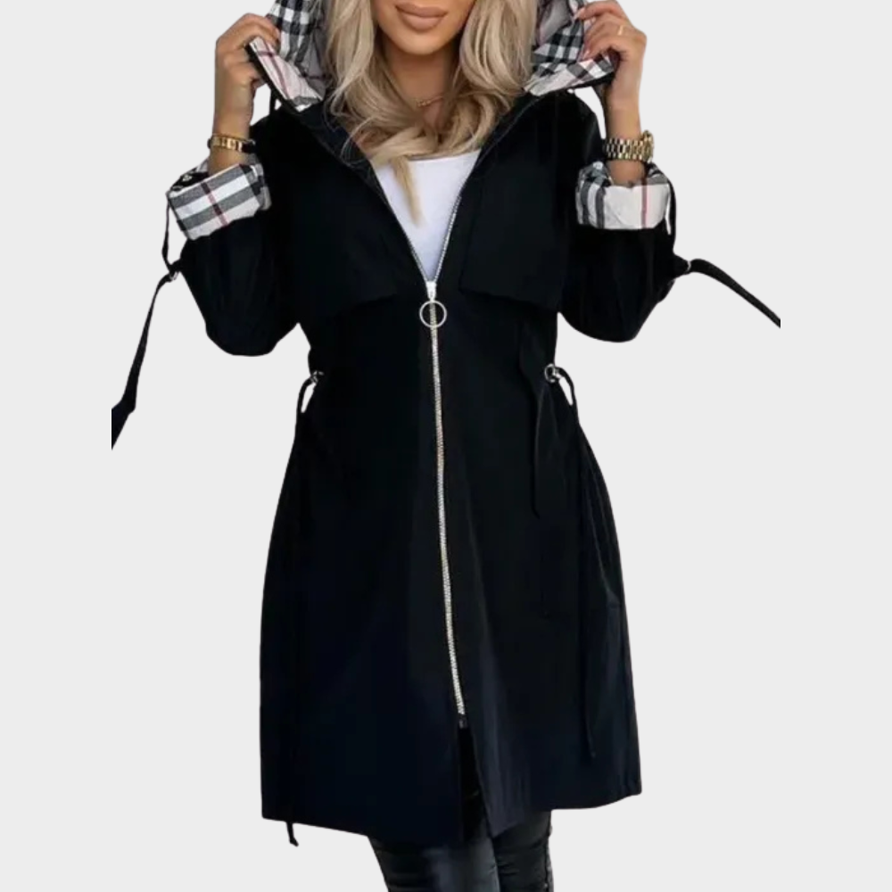 WW | Long zip-up jacket with hood