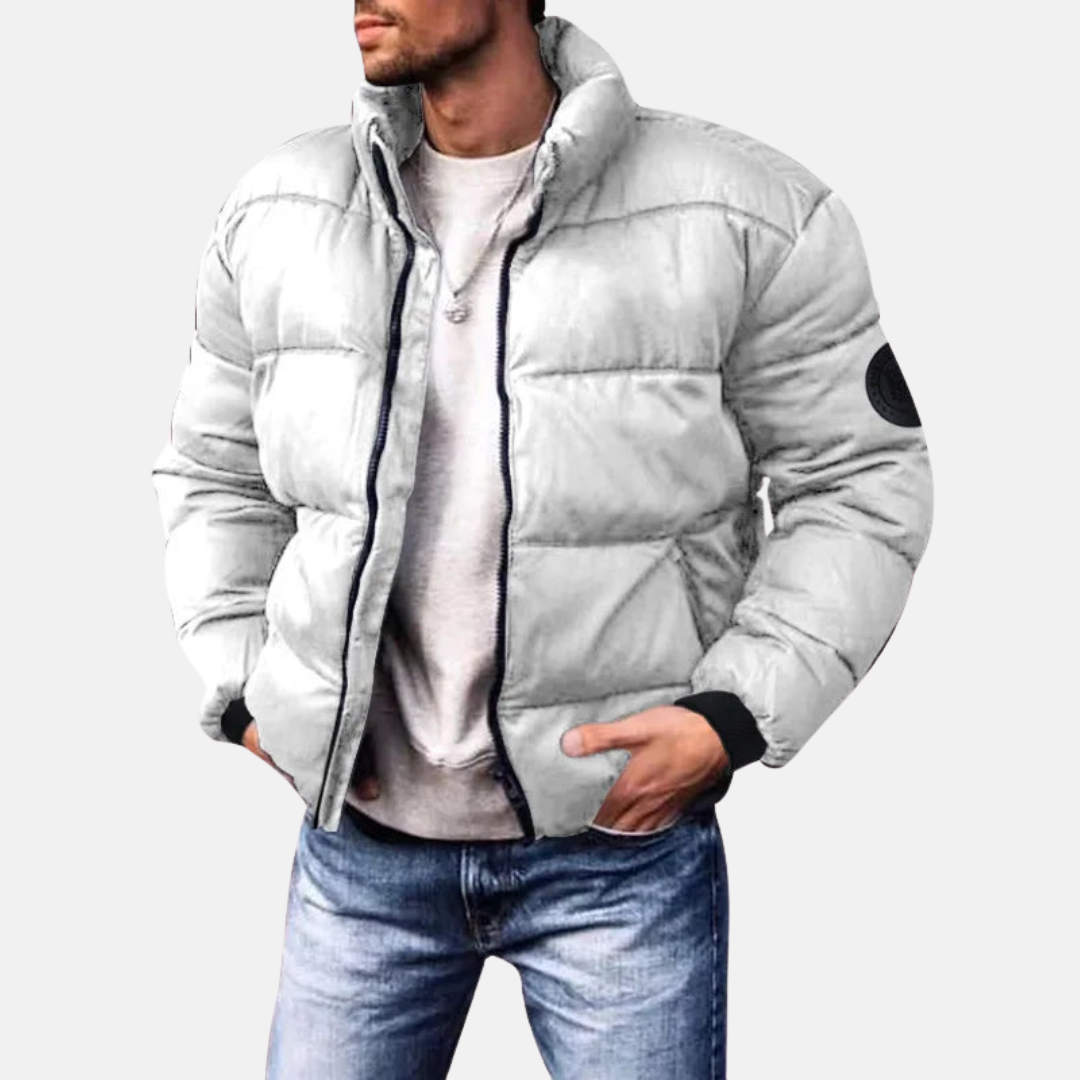WW | Winter Quilted Jacket - Lined Transitional Jacket with Zipper & Stand-Up Collar