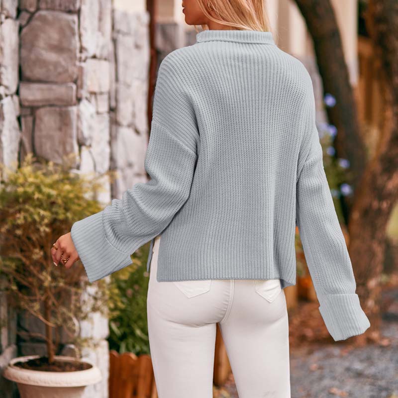 WW | Schlichter Pullover Aus Einfarbigem Strick