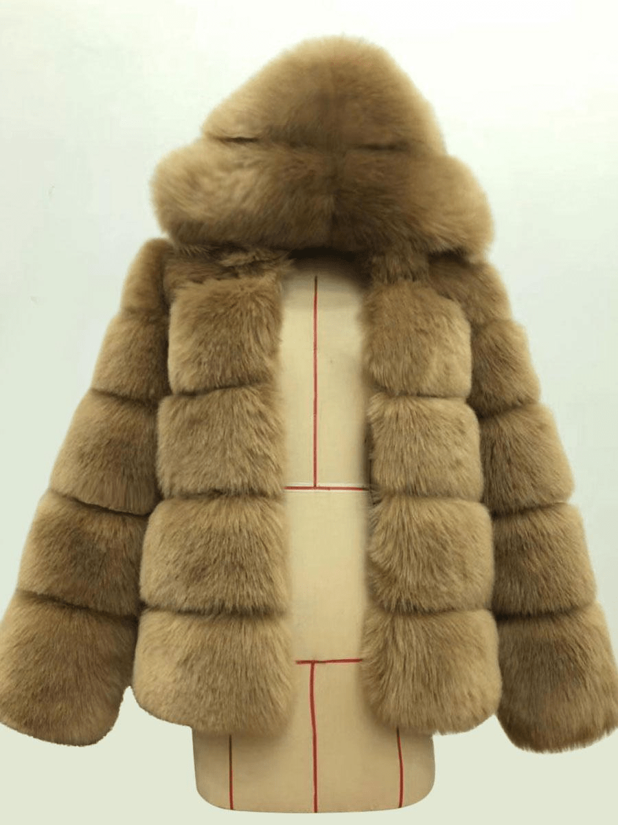 WW | Kunstfellmantel - Übergroße Kapuze - Plüsch & Warm - Winter Eleganz