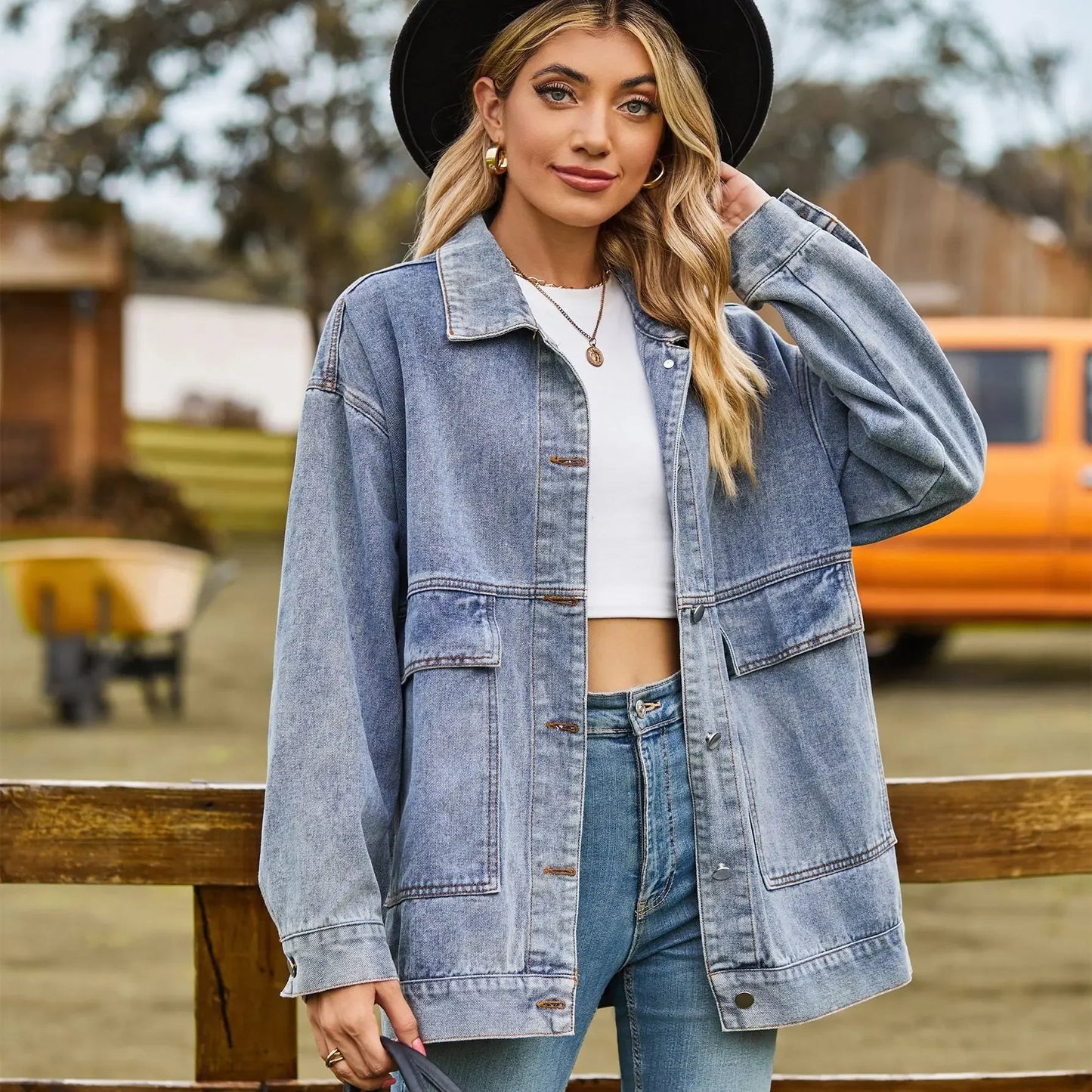 WW | Classic Vintage Denim Jacket for Women