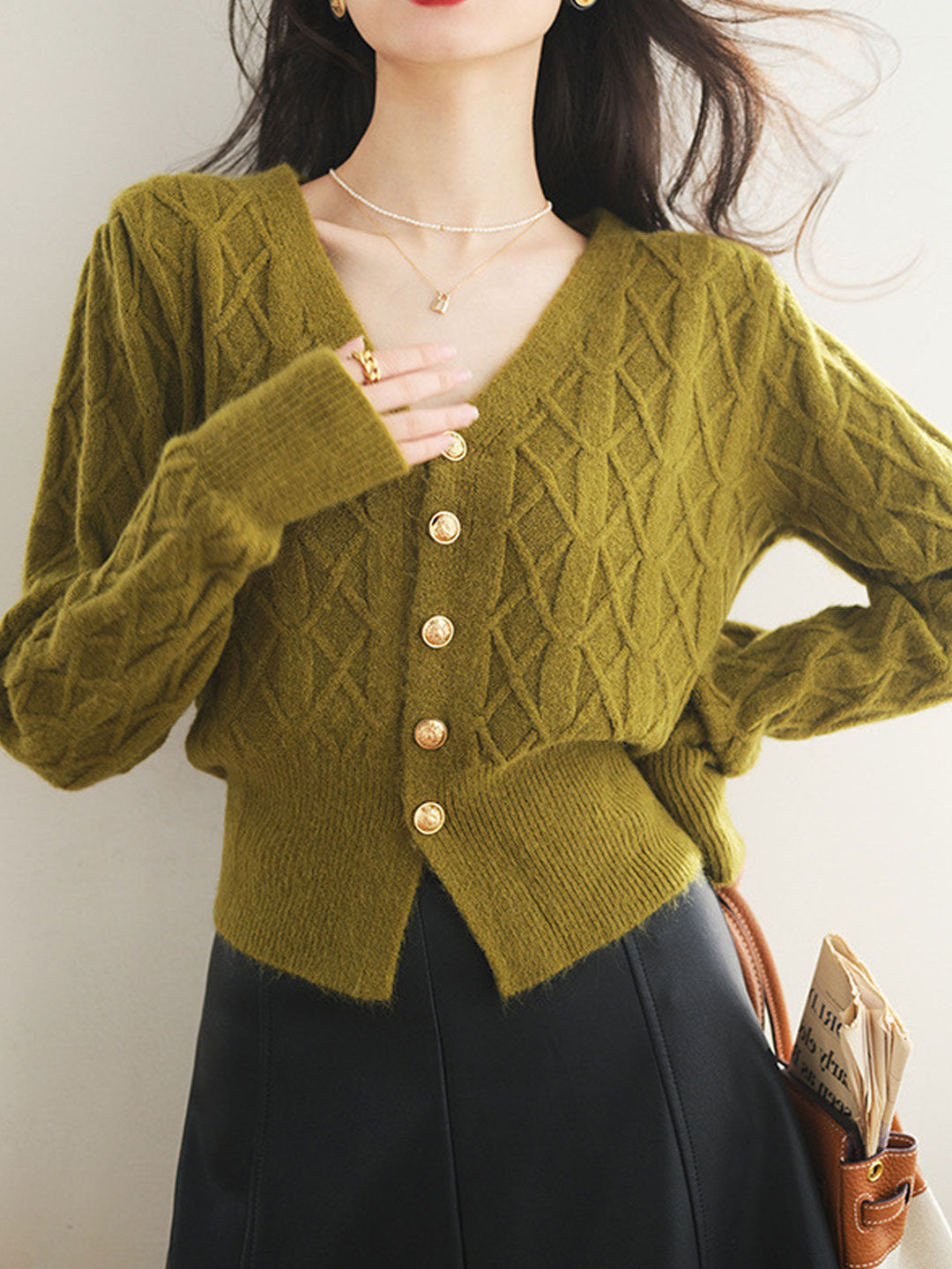 WW | Vintage Strickjacke mit Kabelmuster