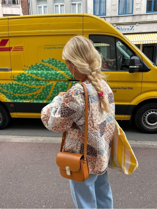 WW | Steppjacke Patchwork Design Bequemer Und Lockere Fit Bohemian Stil