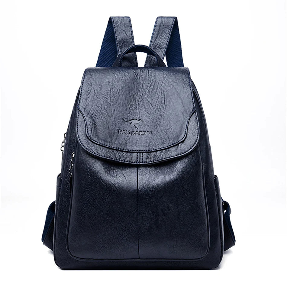 WW | Stylischer Leder-Rucksack mit Diebstahlschutz für Frauen