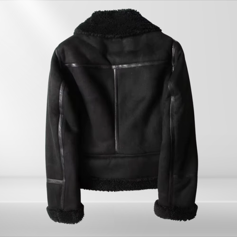 WW | Damen Fleece Sherpa Bomberjacke mit Reißverschluss