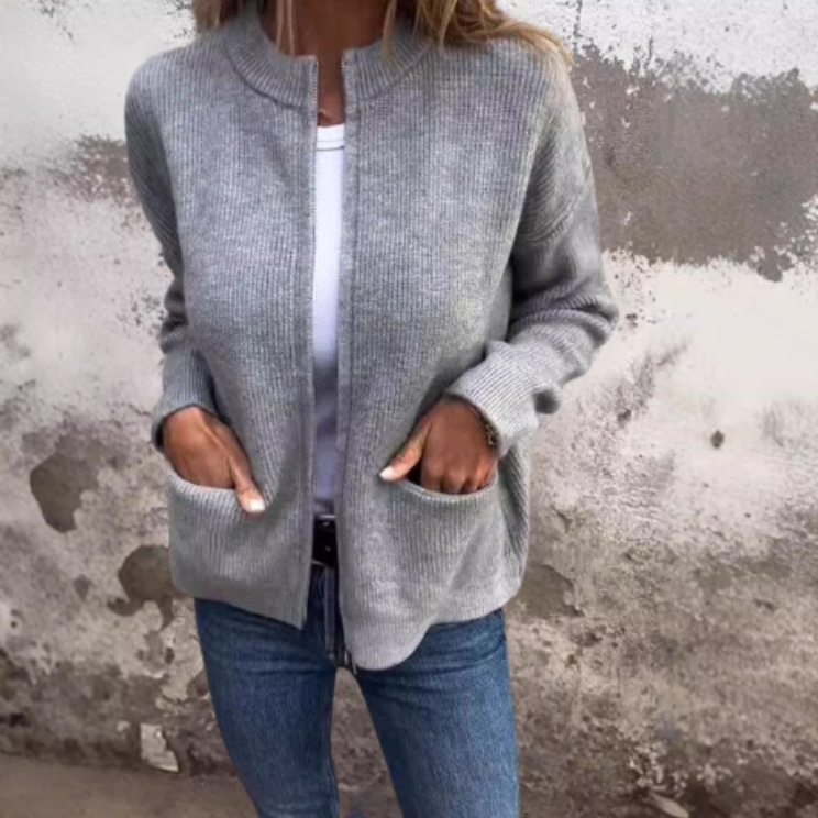 WW | Superweiche, Warme Strickjacke Mit Reißverschluss