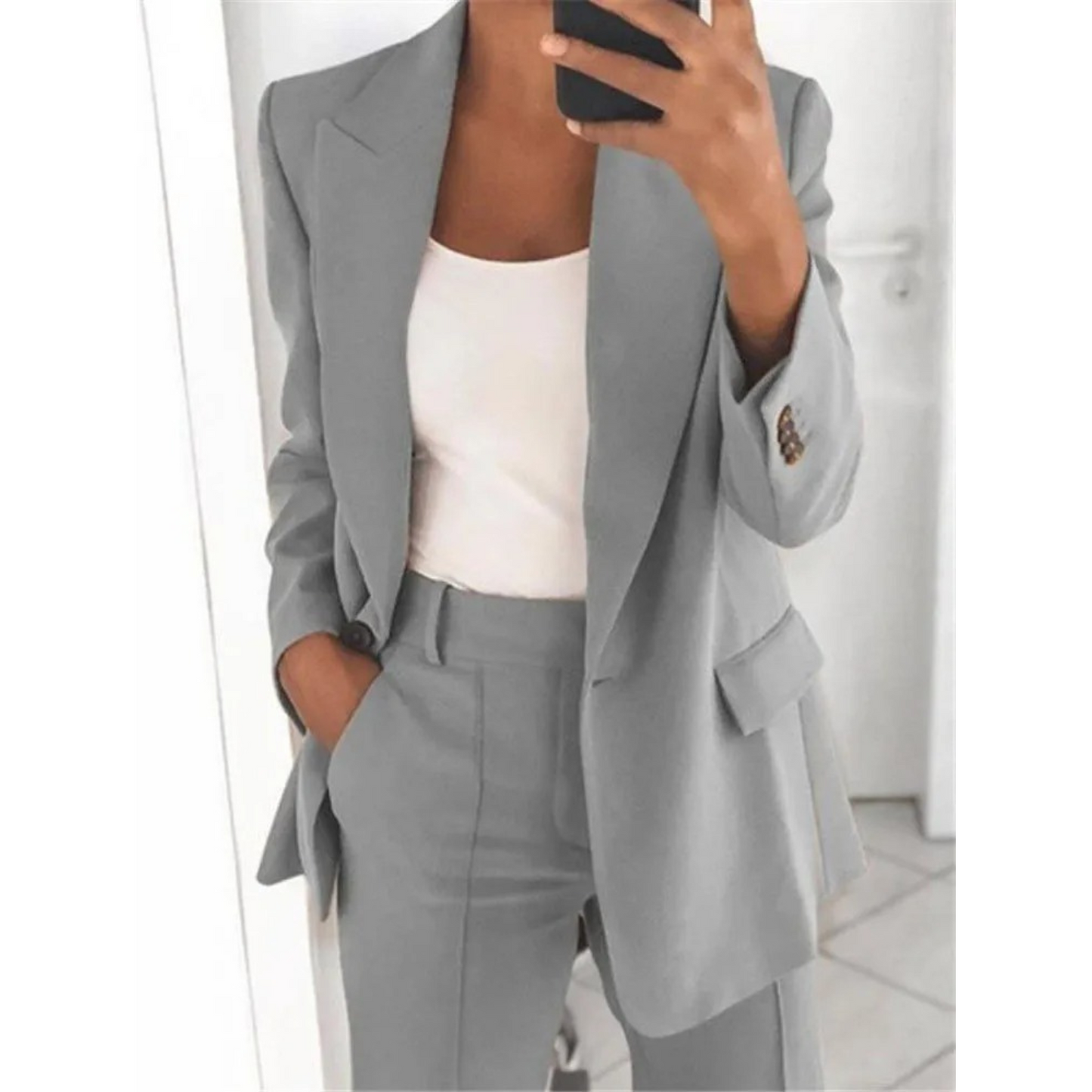 WW | Ausschnitt Langarm Büro Damen Blazer