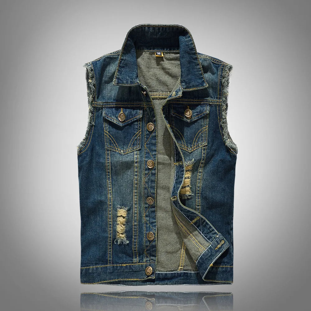 WW | Zerrissene Denim-Weste