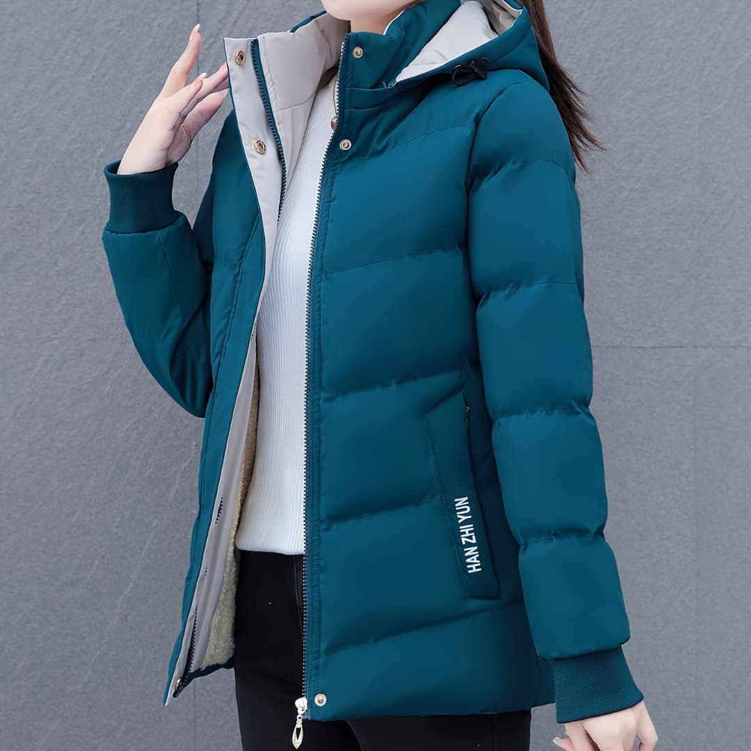 WW | Damen Kapuzenjacke Warm Und Stilvoll Wintermantel