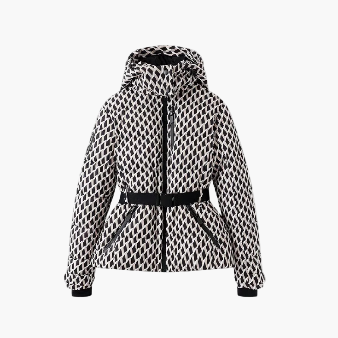 WW | Steppjacke mit Gürtel und Kapuze - Elegante, Wasserabweisende Winterjacke für Alltag und Outdoor
