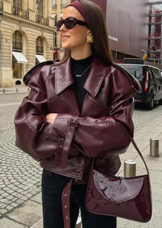 WW | Revers Kunstlederjacke