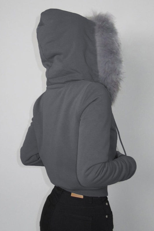 WW | Trim Kapuzen Zip Taille Jacke