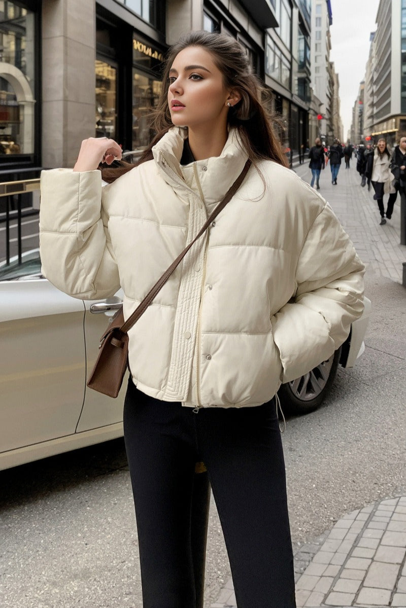 WW | Faux Leather Insulated Puffer Jacket