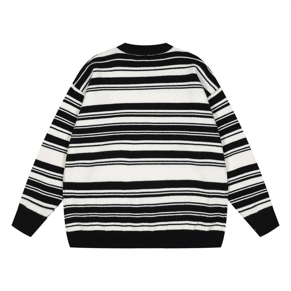 WW | Herren gestreiftes Sweatshirt