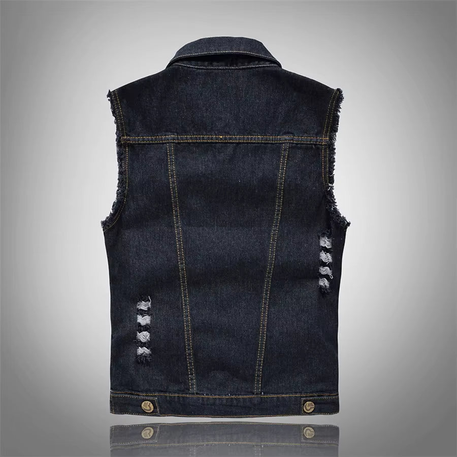 WW | Zerrissene Denim-Weste