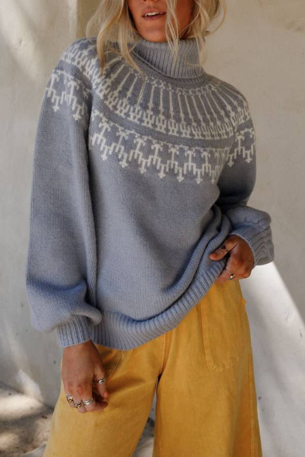 WW | Weihnachts Verdickte Rollkragen Langarm Gestrickter Pullover
