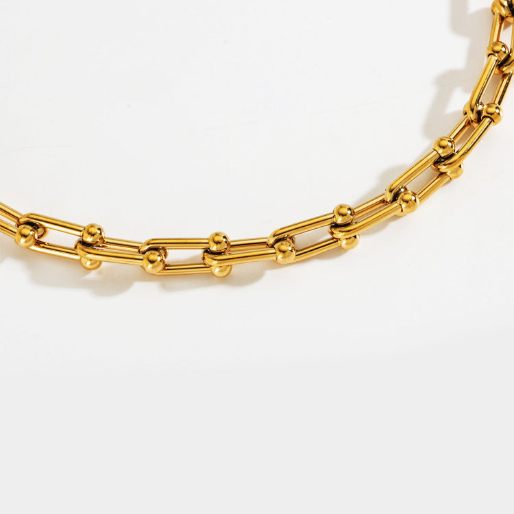 WW | Necklace U-Shaped Lock Thick Chain