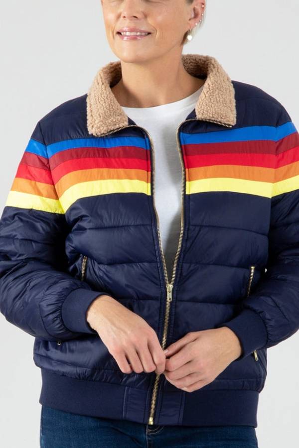 WW | Rainbow Retro Stripe Insulated Jacket