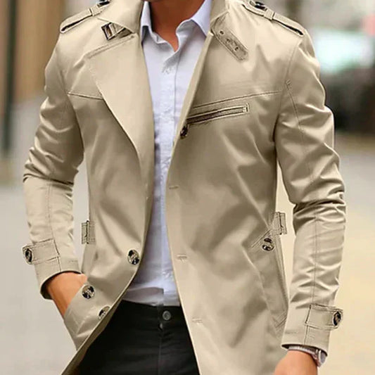 WW | Men's Classic Long Trench Coat