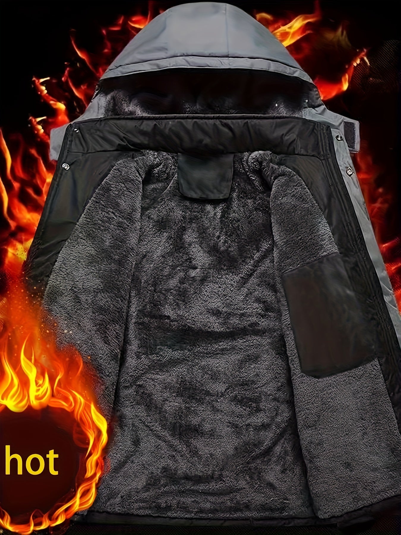 WW | Water-Repellent Fleece-Lined Men's Winter Jacket - Perfect for Outdoor Activities