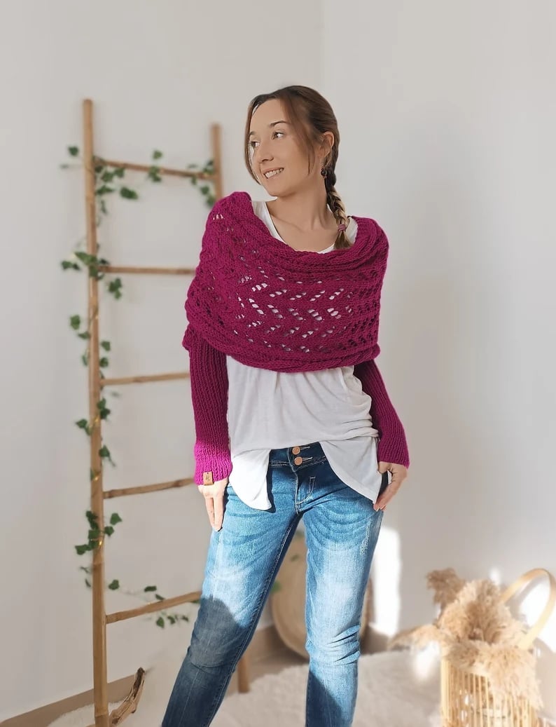 WW | Scarf - elegant women's woven wrap