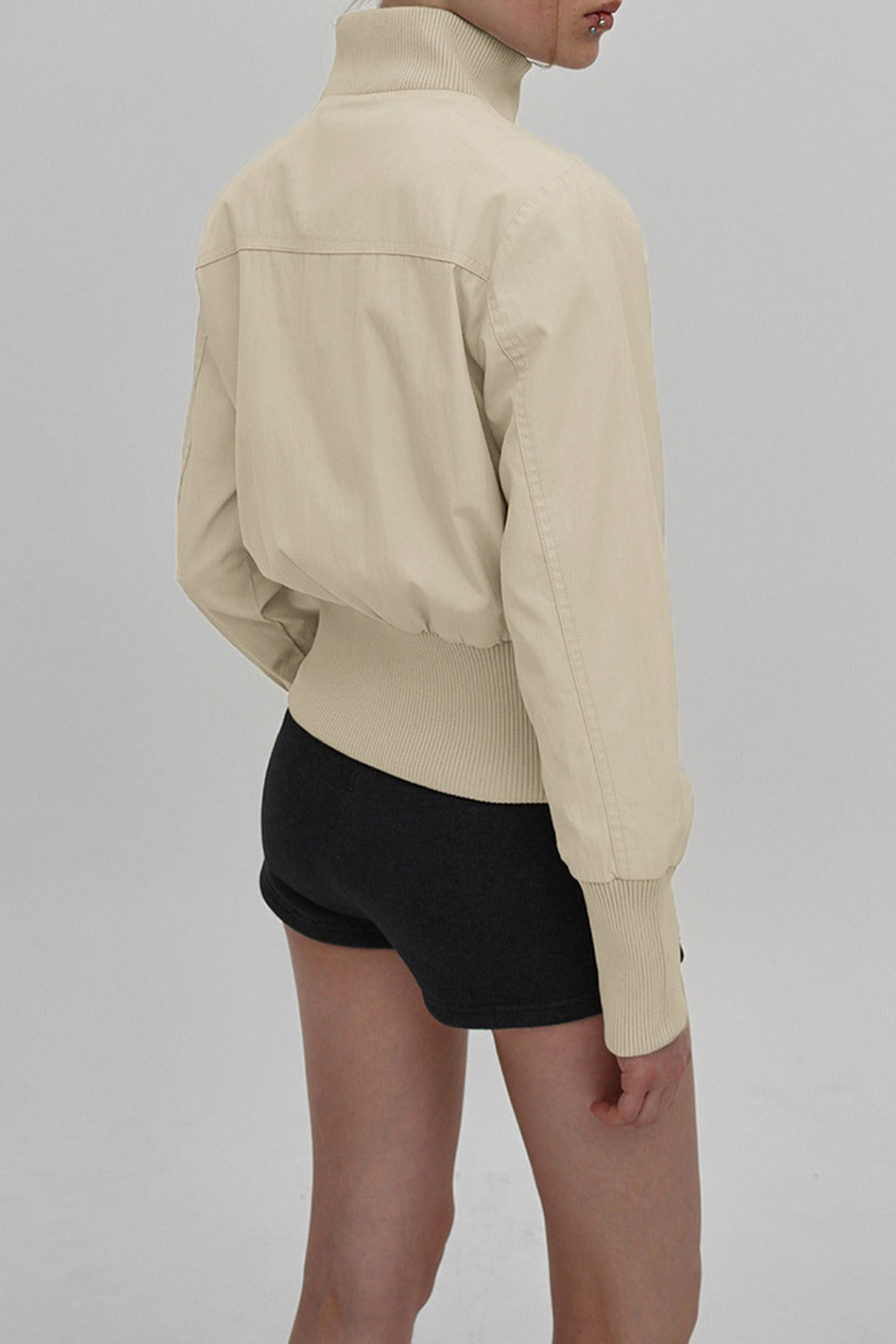WW | Belted Stand-Up Collar Jacket