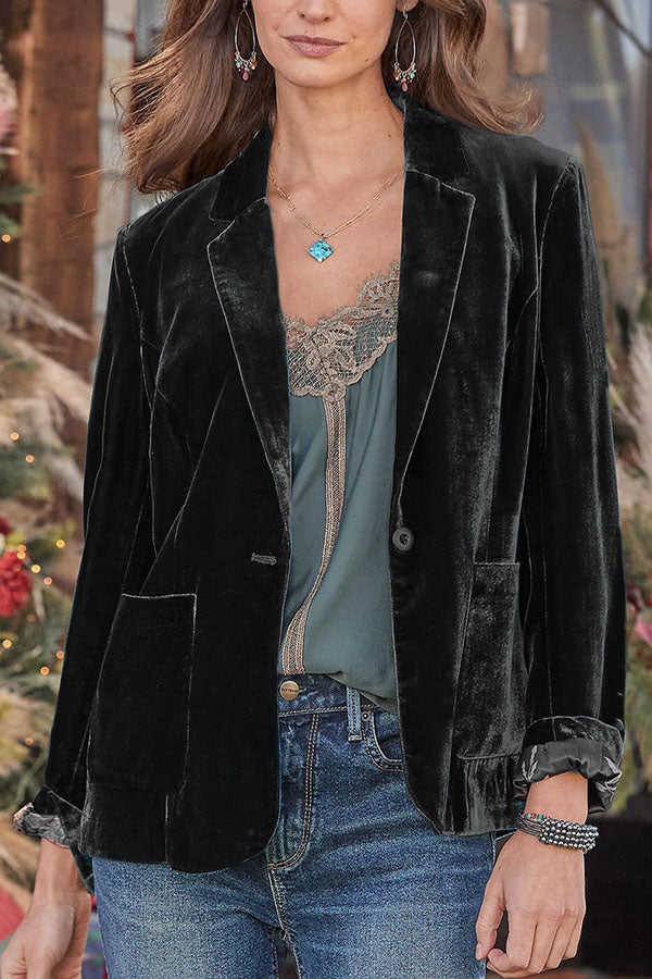 WW | Velvet Cropped Top Small Blazer