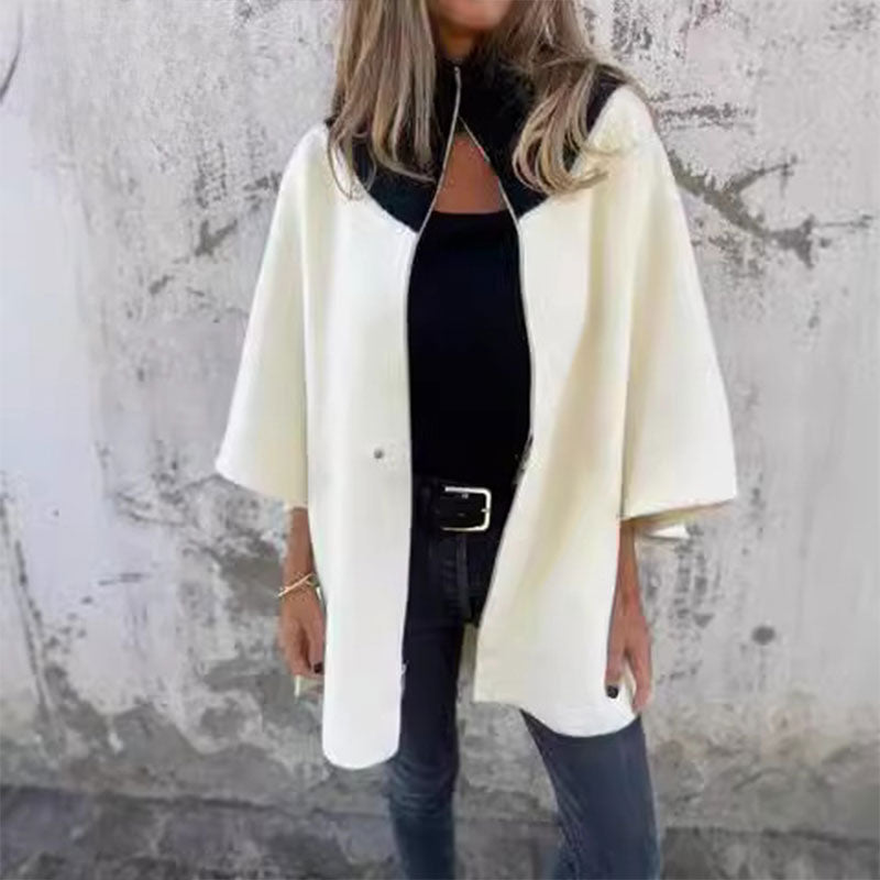 WW | Elegante zweifarbige lange Jacke für stilvolle Lagenlooks