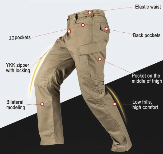 WW |  Taktische Cargohose - Klassisch - Bequem - Für vielfältige Einsätze für Herren
